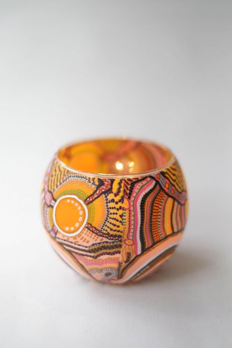 Cover image for Aboriginal Journeys in the Sun Tealight Candle Holder
