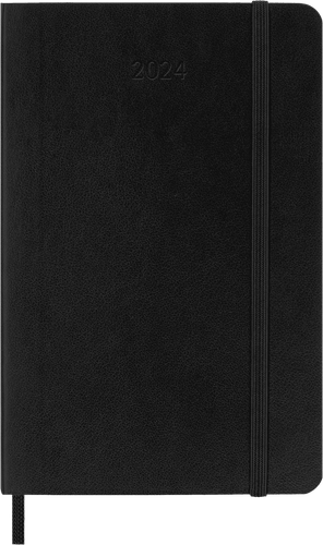 Cover image for Moleskine 2024 Weekly Notebook Diary - Pocket Black Soft Cover